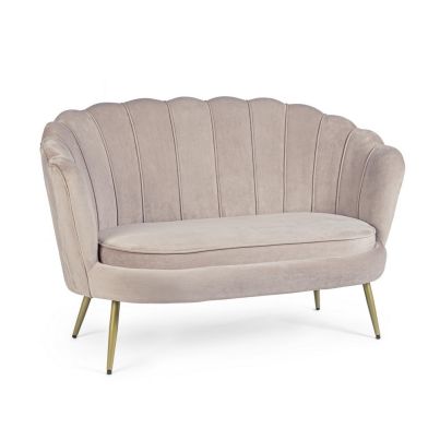 GILIOLA LIGHT GREY SOFA 2 SEATS