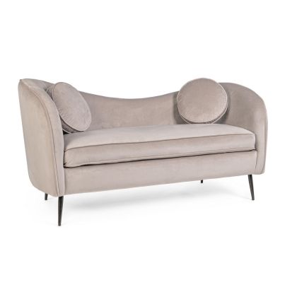 CANDIS LIGHT GREY SOFA 2 SEATS