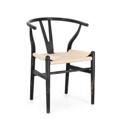 ARTEMIA BLACK/ NATURAL CHAIR