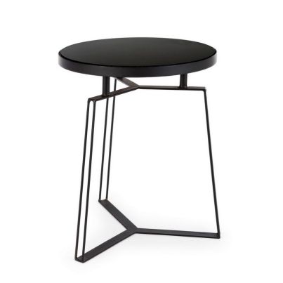 Coffee table Zaira, D40 cm, Black
