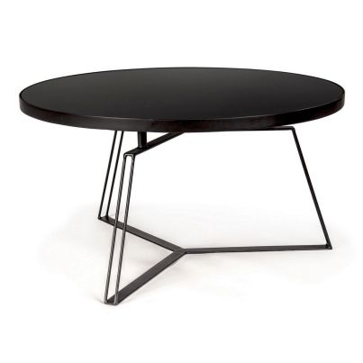 Coffee table Zaira, D70 cm, Black
