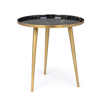 Coffee table NILIMI 40x41.5cm black/gold