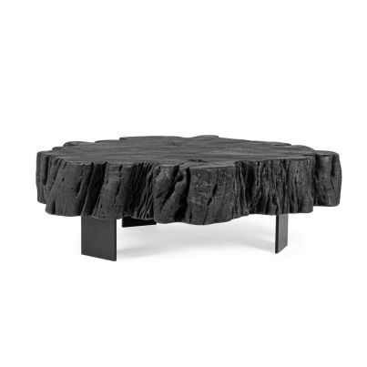 KEVAL BLACK COFFEE TABLE 90X90