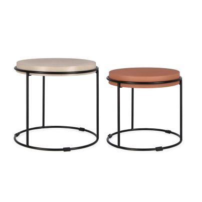 KETAKI BEIGE/TERRAC. COFFEE TABLE SET2