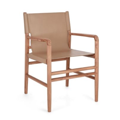 CAROLINE TAUPE W-ARMR CHAIR