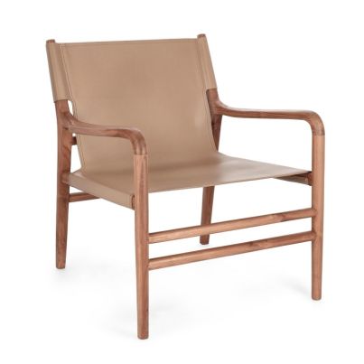 CAROLINE TAUPE LOUNGE ARMCHAIR