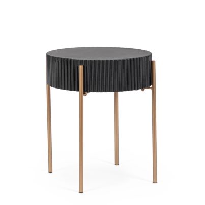 Coffee table DARCY 40,5x47cm black/gold