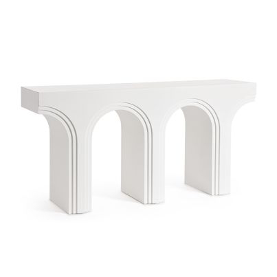 RHOME WHITE TWIN SHAPED CONSOLE