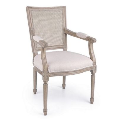 LILIANE BEIGE CHAIR W-ARMR