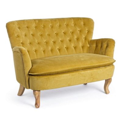 ORLINS MUSTARD SOFA 2 SEATS