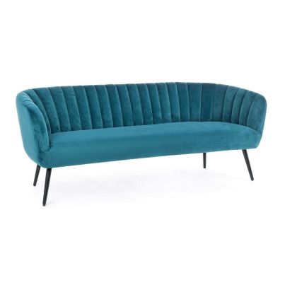 AVRIL BLUE PEACOCK 3 SEATS SOFA
