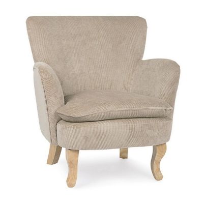 CHENILLE TAUPE ARMCHAIR