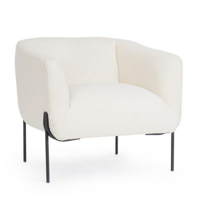 CLAUDINE WHITE BOUCLE' ARMCHAIR