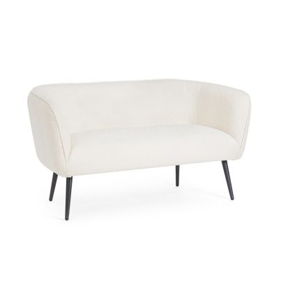 AVRIL WHITE BOUCLE' 2SEATS SOFA