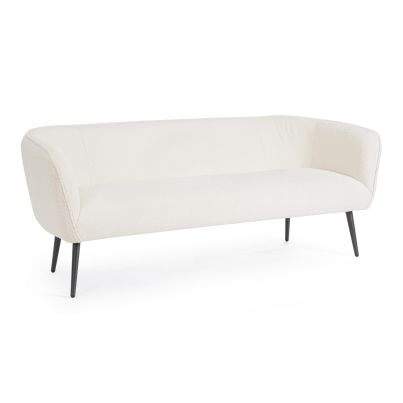 AVRIL WHITE BOUCLE' 3SEATS SOFA