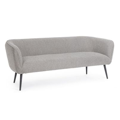 AVRIL GREY BOUCLE' 3SEATS SOFA