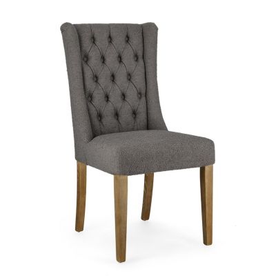 COLUMBIA GREY BOUCLE' CHAIR