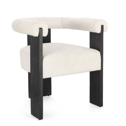 AGAPE BLACK/NATURAL CHAIR W-ARMREST