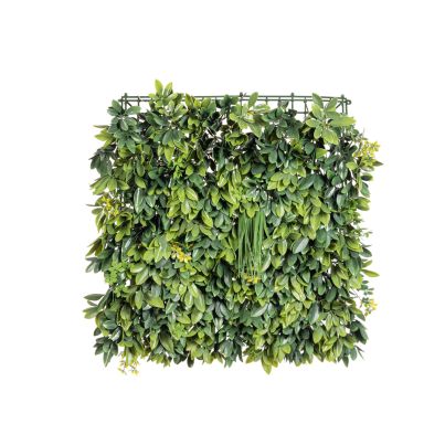 Artificial wall panel FLOWER MIX 50x50 cm. green