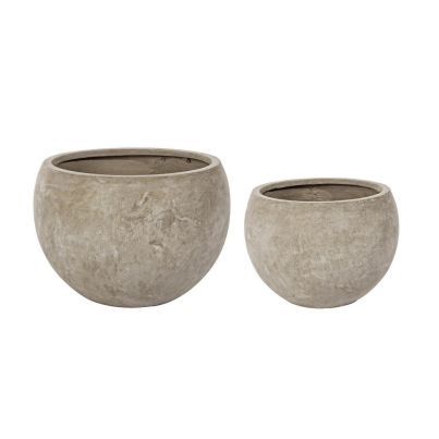 SET2 SAND SPHERIC CEMENT VASE HOLDER