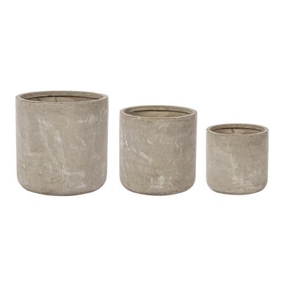 SET3 SAND CYLINDRICAL CEMENT VASE HOLDER