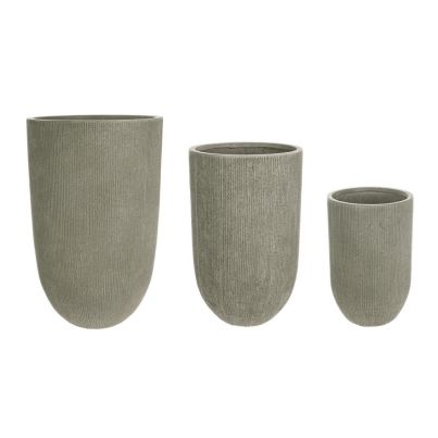 SET3 BRUSH SAG GREEN RO HIGH VASE HOLDER