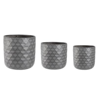 SET3 PYRAMID CHARCOAL RO VASE HOLDER
