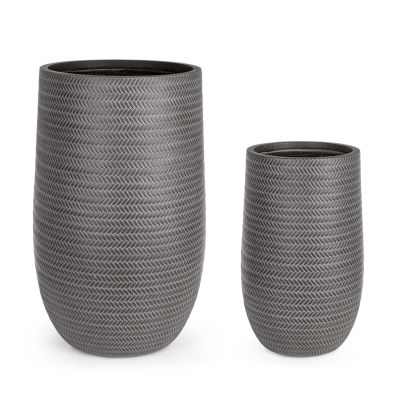 Plant pot TRESSAGE 2 pcs./set anthracite