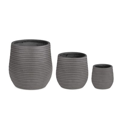 Plant pot TRESSAGE 3 pcs./set anthracite