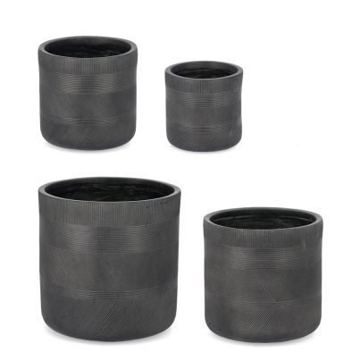 Plant pot RIGO 4 pcs./set anthracite