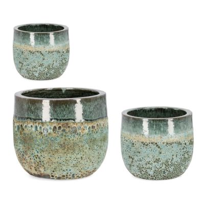 SET3 DUYEN RO VASE HOLDER JADE GREEN