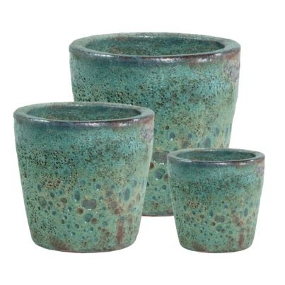 DUYEN RO GREEN VASE HOLDER SET3