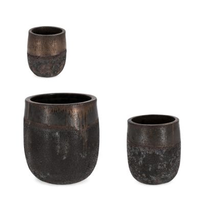 DUYEN SET3 HIGH RO RUSTY VASE HOLDER