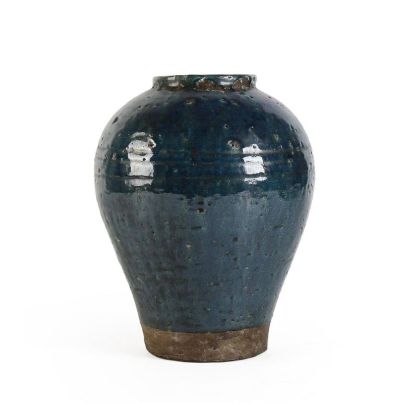 RUNE TERRACOTTA BLUE VASE H. H28,5