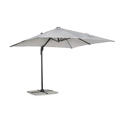 INES CHARC-LIGHT GREY PARASOL 3X3 LED