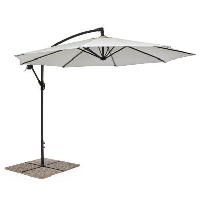 Garden hanging parasol TEXAS 300x260 cm. white