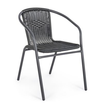 Garden chair RIPLEY 53x58x73cm black