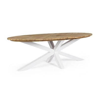 PALMDALE WHITE RT01 OVAL TABLE 240X110