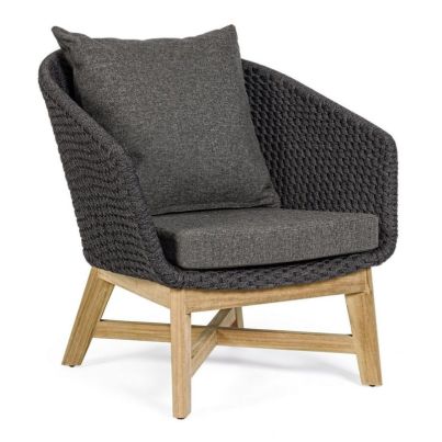 COACHELLA CHARCOAL ARMCHAIR W-CUSH