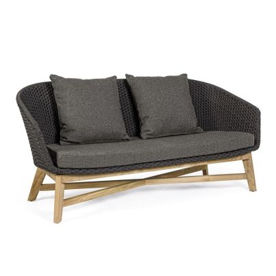 COACHELLA CHARCOAL SOFA 2SEATS W-CUSH