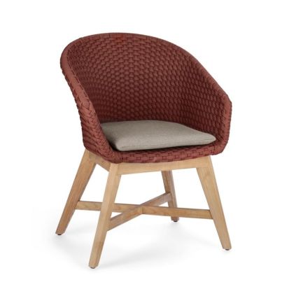 COACHELLA SCARLET CHAIR W-ARMR W-CUSH