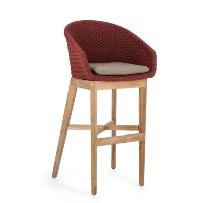 COACHELLA SCARLET BAR STOOL W-CUSH