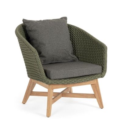 COACHELLA GREEN ARMCHAIR W-CUSH