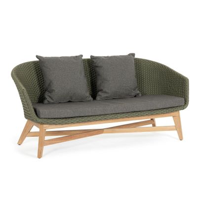 COACHELLA GREEN SOFA 2 SEATS W-CUSH