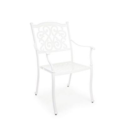 IVREA WHITE CHAIR W-ARMREST