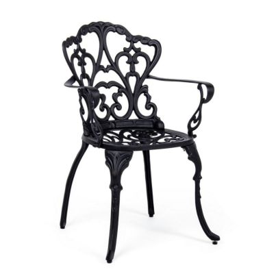 VICTORIA CHARCOAL CHAIR W-ARMREST