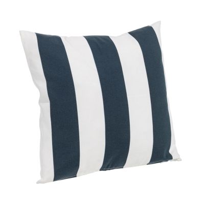 Decorative pillow STRIPES 43x43x3cm white/blue