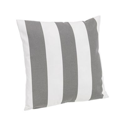 Decorative pillow STRIPES 43x43x3cm white/grey