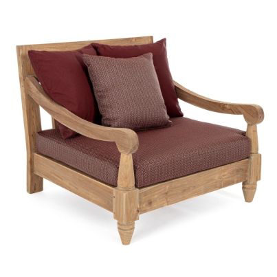 BALI WINE ARMCHAIR W-CUSH - FSC