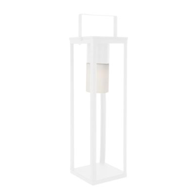 SOLAR SQUARE WHITE LED LAMP W-HANDLE H75